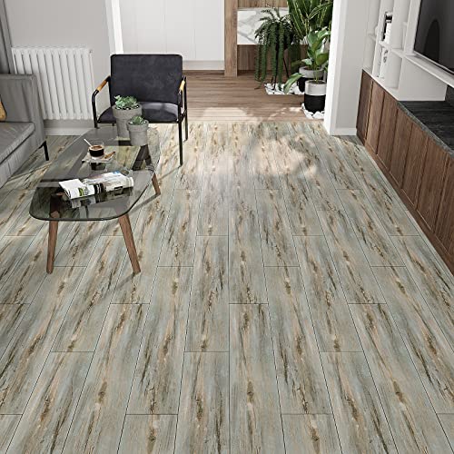 Veelike 6''X36'' Rustic Driftwood Peel And Stick Floor Tile Waterproof Vinyl Plank Flooring 4-Pack Wood Look Vinyl Floor Tiles Self Adhesive Laminate Flooring For Bathroom Bedroom Kitchen Rv Floor #TOP1