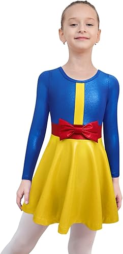 Miniatura 2 de Leotardo de ballet con falda tutú para niñas danza gimnasia niños pequeños vestido de fiesta con copo de nieve brillante