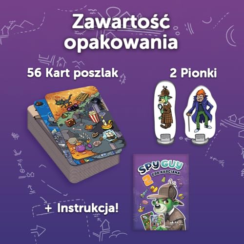 Trefl - Spy Guy 2 Gra Karciana - Kooperacyjna Gra Obserwacyjna, Kieszonkowa Gra Rodzinna, Szukanie Poszlak, dla Dorosłych i Dzieci od 5 lat