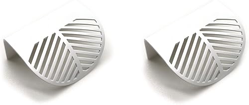 Perillas y manijas de gabinete en forma de hoja de C a C de 1.54 pulgadas, manijas de puerta de gabinete de latón blanco, manijas de borde de