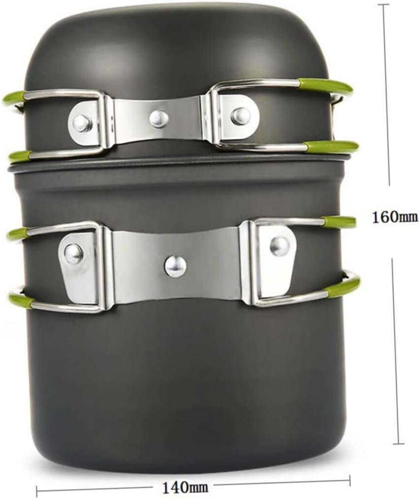 YARNOW Four Cooking Utensils Kit Camp Stove Outdoor Dinnerware Portable Cutlery Cookware Camping Organizer