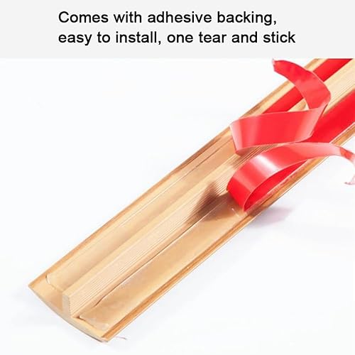 Miniatura 4 de KADEUX Tira de transición de umbral de PVC, tiras de conexión de borde cortable, tiras de conexión de hueco, tiras de cubierta de piso de 35.4 in