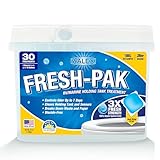Walex Fresh-Pak RV/Marine Holding Tank Treatment - Black Water Holding Tank Deodorizer for Rapid Breakdown of Waste & Toilet Paper, Neutralizes Odors, Septic Tank Safe, Fresh Scent (Pack of 30)