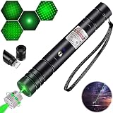 Green Laser Pointer High Power Long Range Rechargeable Lazer Pointer, Laser Pointer Pen with Star Ca