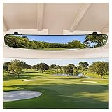 10L0L Golf Cart Mirror, 16.5' Universal Newest Golf Cart Rear View Mirror Extra Wide 180 Degree Panoramic Rear View Mirrors Black Mirrors Fit for Club Car EZGO Yamaha (Black)