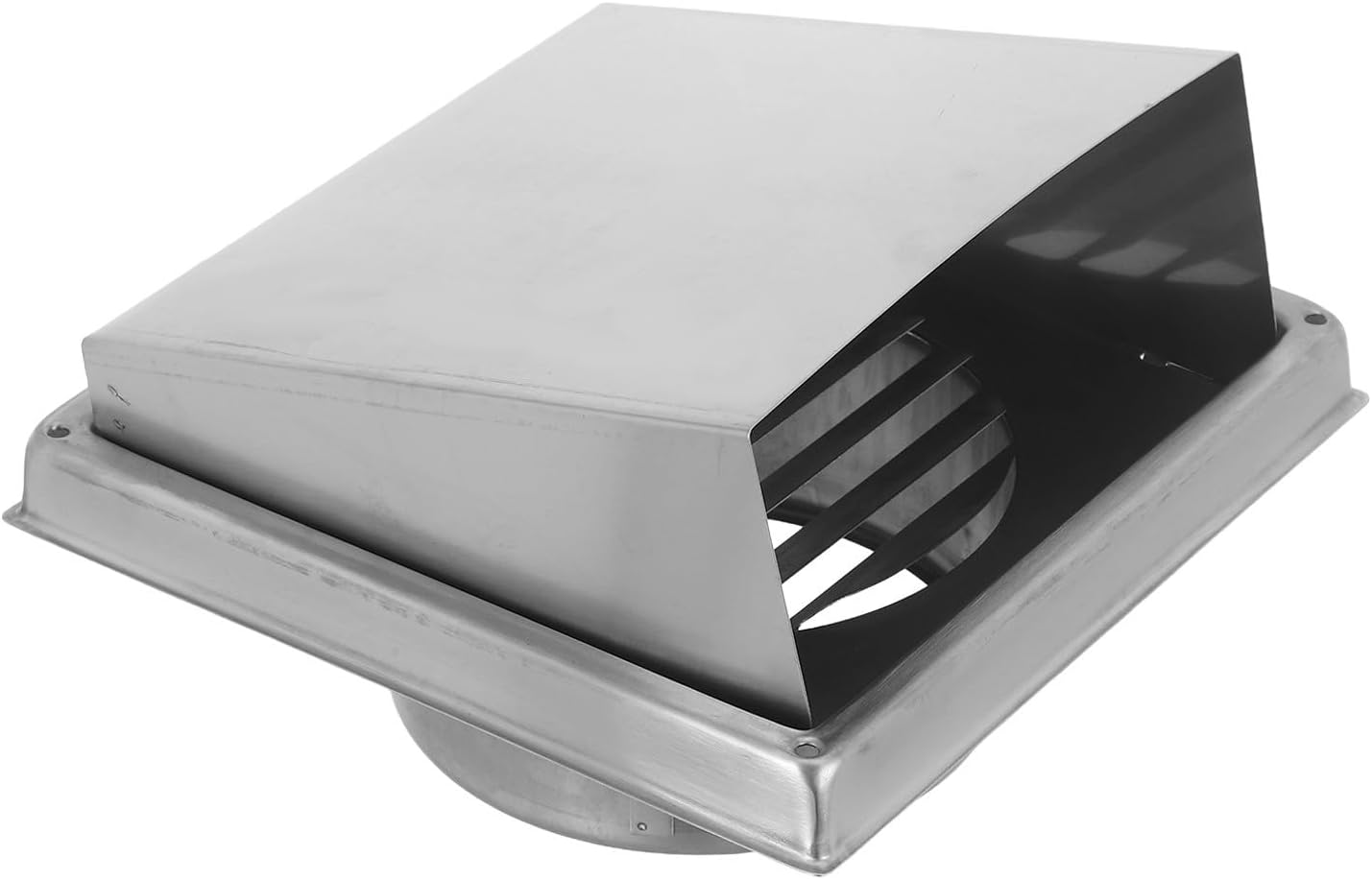 1 Set Louvered Dryer Vent Cover for Outside, Replacement Exterior Walls Vent Cap, Stainless Steel for Outside Range Hood Airflow Efficiency