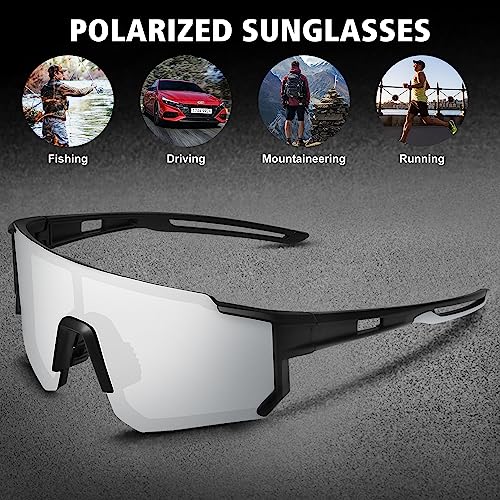 image for STORYCOAST Polarized Sports Sunglasses for Men Women,Bike Glasses Cycl
