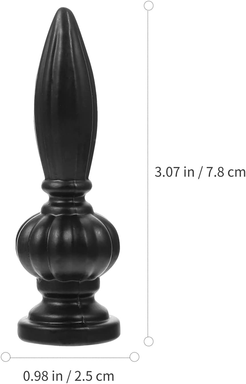 Lurrose 2pcs Lamp Finial Lamp Cap Knob Lamp Shade Lamp Decoration for Table Floor Lamps (Black) Small Lamp Shade
