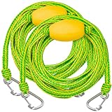 SATINIOR 2 Pcs Floating Kayak Tow Rope with Clips, 40 FT Each, Heavy Duty Float Rope Connect Rescue Line for Anchor Kayaks Fishing Boat Accessories Marker Buoy Float Drift 2000 Lbs