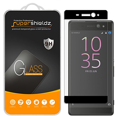 Supershieldz Designed for Sony (Xperia XA Ultra) Tempered Glass Screen Protector, (Full Screen Coverage) Anti Scratch, Bubble Free (Black)
