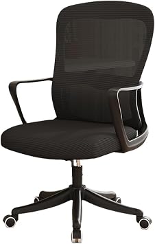 Ergonomic Office Chair Office Chair Ergonomic Office Home Desk Mesh Fixed Armrest, Executive Computer Chair with Lumbar Support Desk ChairBlack