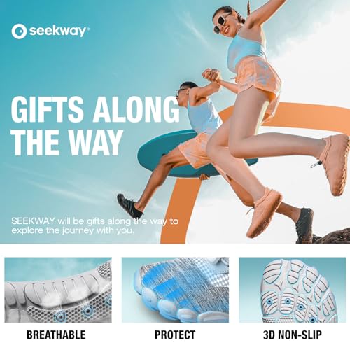 Foto von SEEKWAY Wasserschuhe Damen Herren Erwachsene Quick-Dry Aquaschuhe Barfuß für Strand Schwimmen Fluss Pool See Wandern Kajakfahren Surfen SP001 41EU