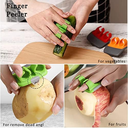 Garlic Press Rocker Stainless Steel Garlic Crusher Kitchen Ginger Garlic Mincer with Silicone Peeler and Cleaning Brush