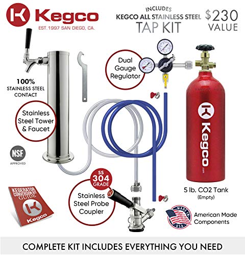 Kegco Kegerator Beer Keg Refrigerator - Single Faucet - D System