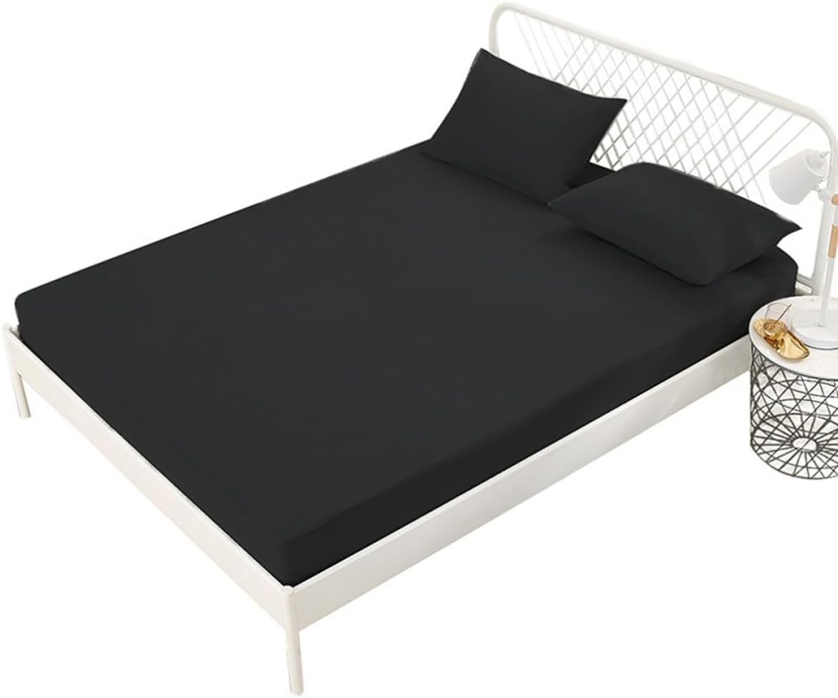 Waterproof Mattress Protector Machine Washable Cover, Black Dacron