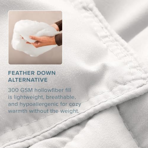 Image of Bare Home Queen Comforter Set - 1800 Ultra Soft (Queen, Antique White)