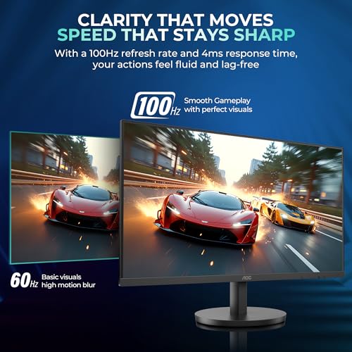 Image of AOC Q27B3M2 Gaming Monitor 27 inch 2560 x 1440 QHD VA, 100Hz Refresh Rate, 4ms Response Time, Adaptive Sync, Low Blue Mode, 99% NTSC, 178 Wide Viewing Angle, 3-Sided Frameless Design, Tilt Stand