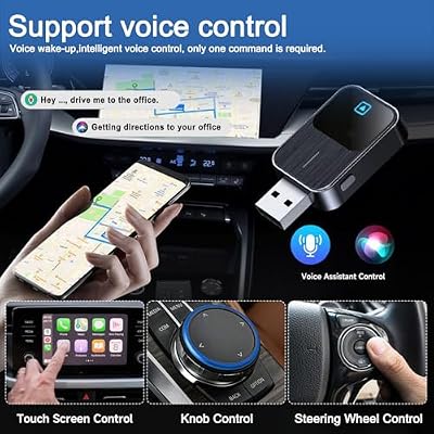 Wireless CarPlay Adapter for Mercedes Benz GLAClass GLB Class GLC Class GLE Class GLS Class, Auto Connect Plug and Play Module, Stable Connection CarPlay Converter, 2 in 1 No Lag Wireless Adapter