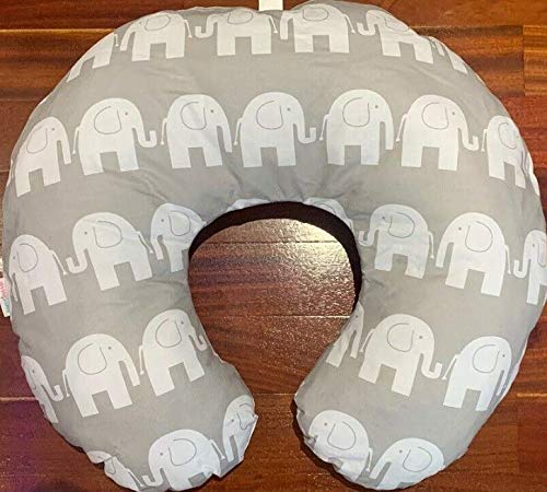 Baby Breast Feeding Pillow Nursing Pregnancy Baby Sitting Support - Elephants Grey