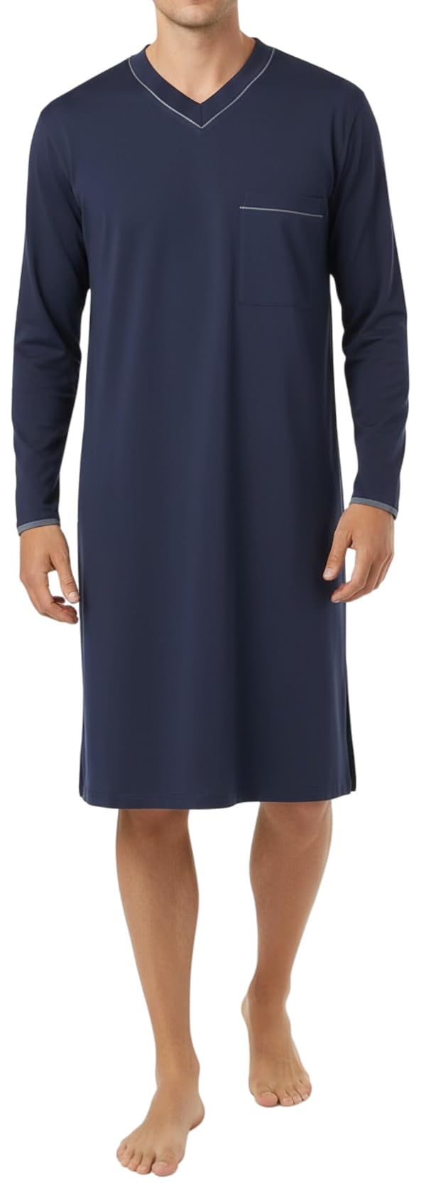 Chemise de nuit à manches longues pour homme