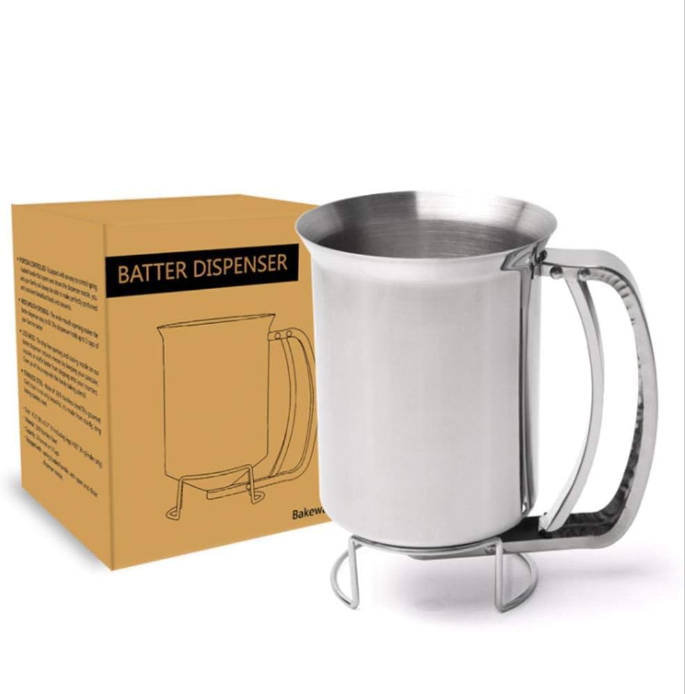 Dough Dispenser, Stainless Steel Dough Dispenser Cake Dough Scoop Cupcake Dough Funnel, Stirring The Dough Separator for Home Kitchens