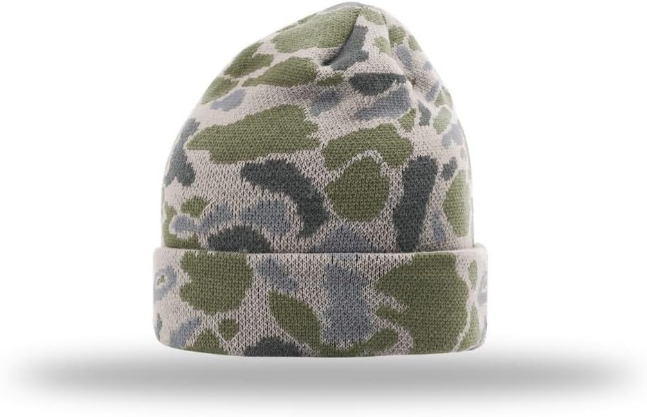 Richardson 126 Duck Camo Double-Layer Winter Beanie|Acrylic High-Stretch Polyester Blend Knit Cap | Bulk Packs Available