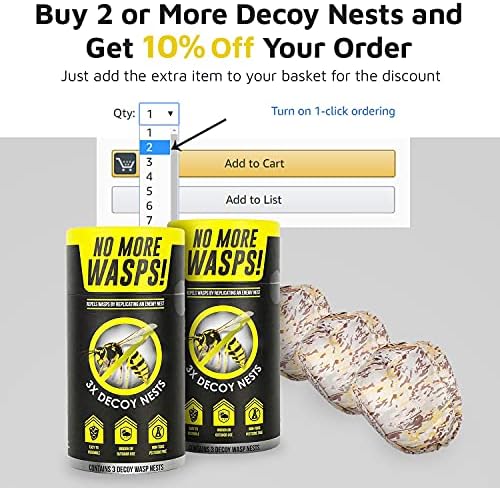 Luigi's Wasp Away - Environmentally Friendly - for Indoor or Outdoor Use in Patio, Pool or Garden (3 Pack)
