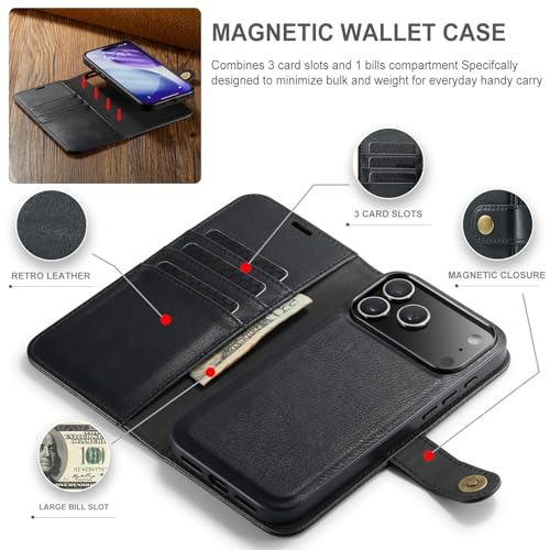 Étui portefeuille iPhone 17 Pro amovible Asuwish pour simplifier vos déplacements - 4