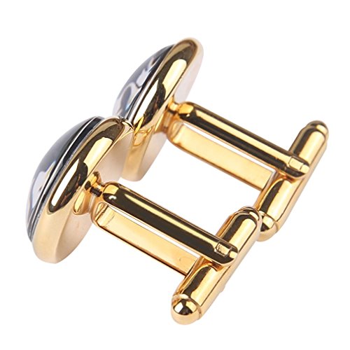 World Map Cufflinks Wedding Vintage Personalised Gifts Father Grandfather Dad Tie Clip Blue ZUNON2