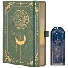 TIEFOSSI Dot Journal, 160gsm 190 Numbered Pages, Diary for Work & Sketching, A5 Hardcover Leather Journal for Writing Women Men