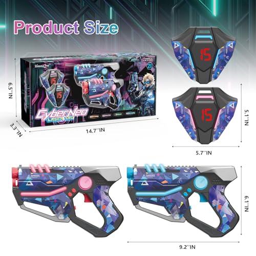 Laser Tag Set of 2, Gifts for 8 9 10 11 12 13 Year Old Boy Birthday by Winyea Tag - Used condition - Image 6