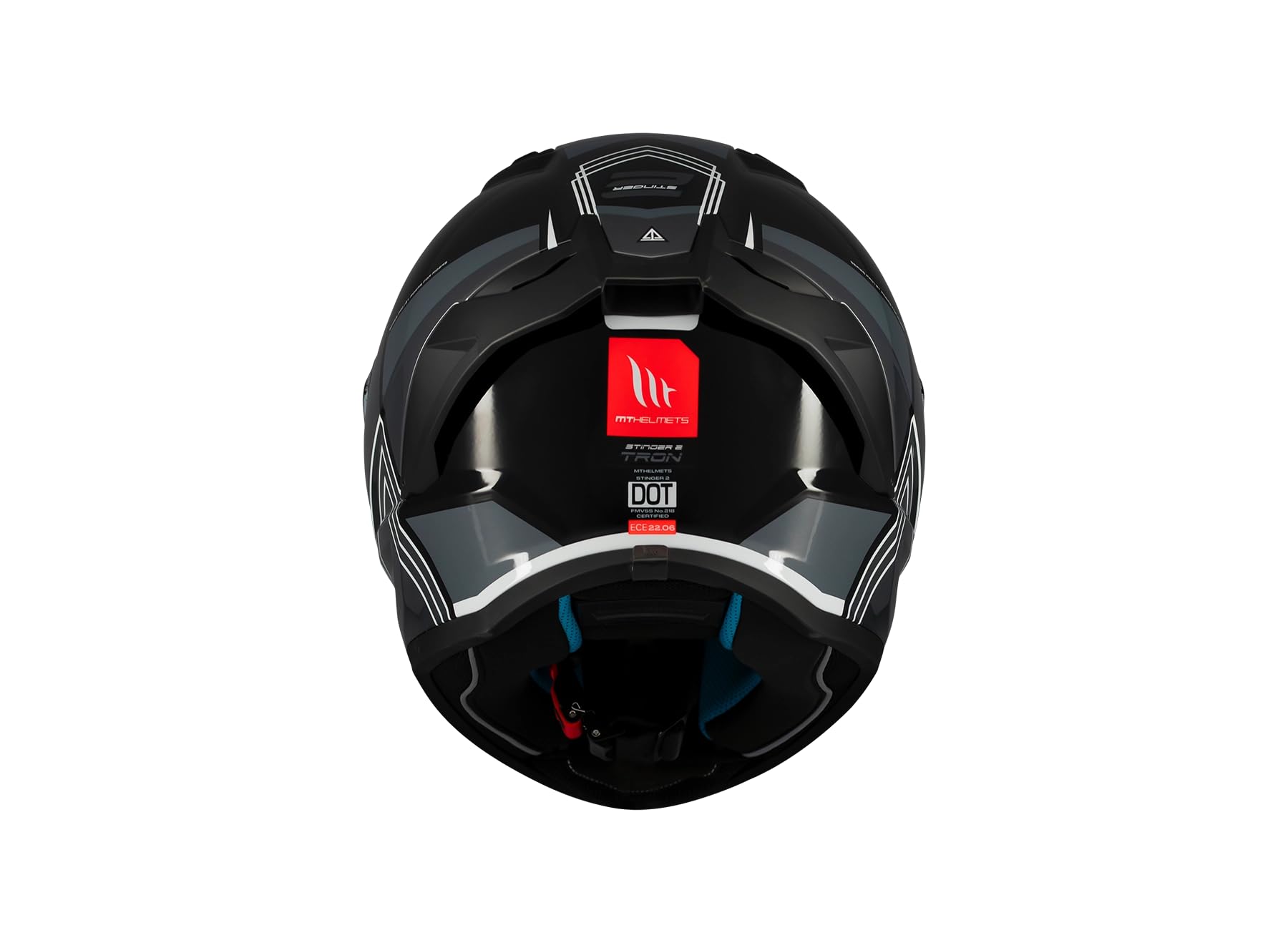 MT Helmets Stinger 2 – Casco Moto Integral Deportivo con Pantalla Antivaho Compatible con Pinlock, Visor Solar Full Vision, Interior Lavable y Calota HIRP | Homologado ECE 22.06 & DOT