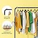 Simple Trending Standard Clothes Clothing Garment Rack with Storage Shelves, Rolling Clothes Organizer on Wheels for Hanging Clothes, Black