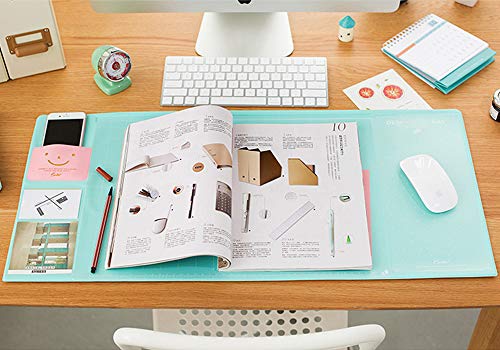 Desk Mats Large Size Gaming Mouse Pad Protector Laptop Desk Pads With 2021 Calendar, Pockets And Dividing Rule Scale (Green) #TOP5