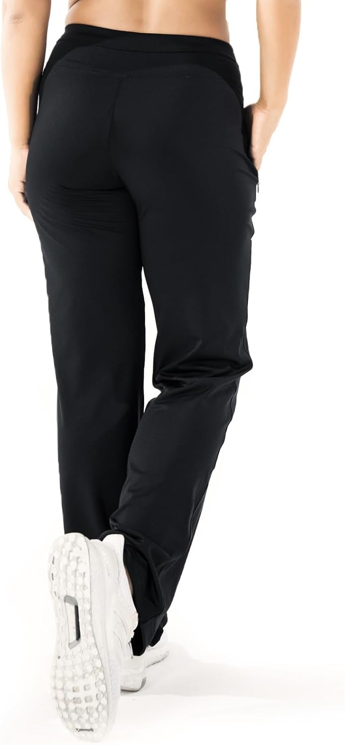 Yogipace,Zip Pockets,Women's Petite/Regular/Tall UPF 50+ Wide Leg Travel Pants Casual Pant - Image 2