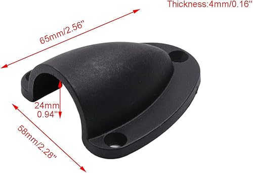 Miniatura 6 de Sydien 4 cubiertas negras de ventilación para kayak, cubiertas de ventilación marina, cubiertas de tablero de barco con tornillos