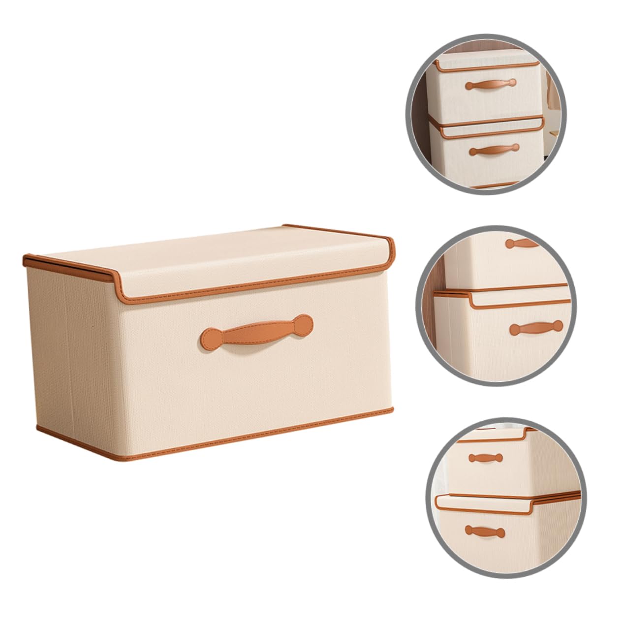Zerodeko Faltbare Aufbewahrungsbox Mit Deckel Aus Stoff Für Kleidung Decken Und Accessoires Für Wohnzimmer Schlafzimmer Und Bad Platzsparend Und Leicht Transportierbar