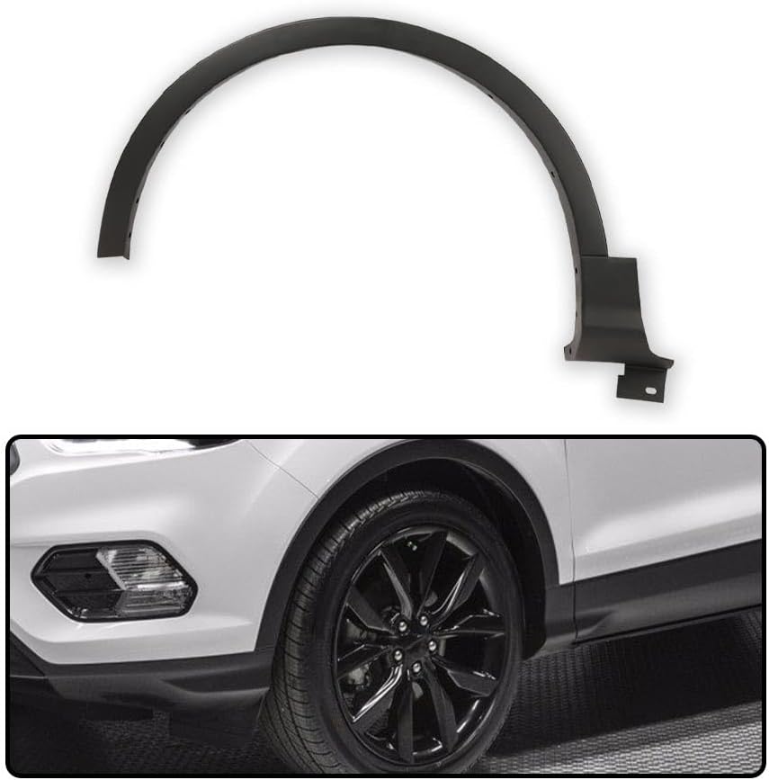 ALLGOOD Fender Flares Compatible Ford Escape 2013-2017 CJ5Z-16268-AB Rugged Textured Black Pocket Riveted Style Front Left Driver Wheel Fender Trim