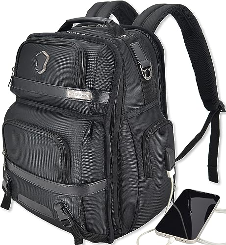 Welkinland Business backpack, Executive backpack, Tech backpack, Commuter backpack men, Professional mens leather business backpack,15 inch backpack for women,Laptop backpack for men,Tech backpack men
