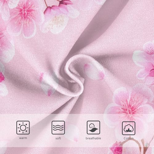 Pink Cherry Blossom Flowers Petal Panties Little Girl Toddler Girls Underwear Cotton Florals Briefs Kids Undies 2t3