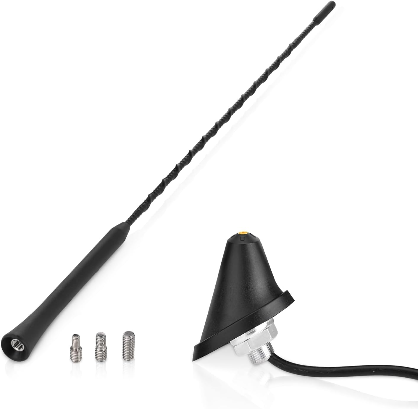 Amazon.com: Eightwood Universal Vehicle Antenna 16in, AM FM Roof Mount ...