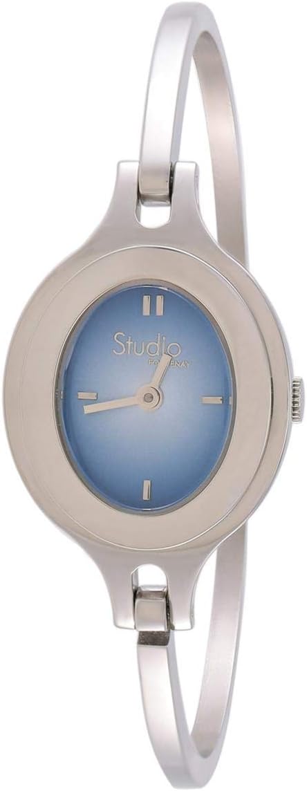 Watch with Zirconia - Stainless Steel - Clasp - Unisize - Woman - Girl - Gift - Modern - Fashion - Blue