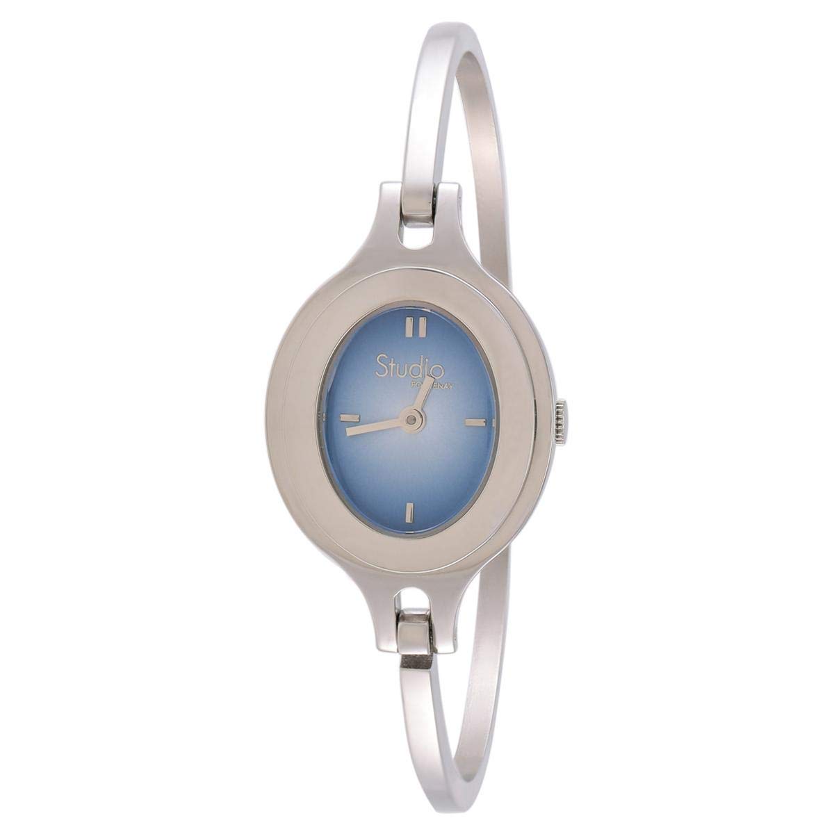 Watch with Zirconia - Stainless Steel - Clasp - Unisize - Woman - Girl - Gift - Modern - Fashion - Blue