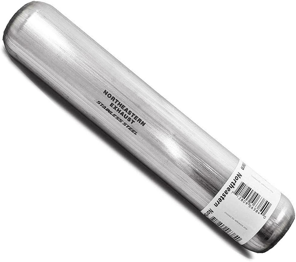 | Stainless Stee Universal Straight Blank Glass Pack Muffler Resonator (2"ID / 2" OD / 18" long) | Automotive Replacement Part