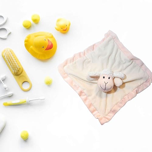 Miniatura 2 de Lovey - Manta de seguridad cuadrada de 12 pulgadas, manta de bebé de animales de peluche para niñas o niños (oveja) por Baberoo