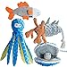 Nocciola 4 PCS Crinkle Squeaky Dog Toys | Octopus Dog Toy | Ocean Theme Stuffed Dog Toys, Interactive Rope Dog Toys for Small, Medium & Large Dogs, Durable Dog Toys for Aggressive Chewers