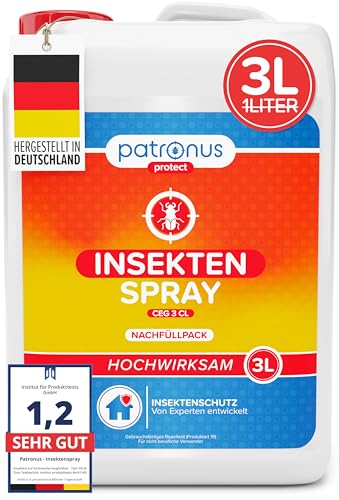 Patronus Insekten-Spray mit Sofortwirkung - effektives Abwehr-Mittel gegen fliegende & kriechende Insekten, Ungeziefer Spray, hochwirksame Alternative zu Insektenspray Fliegen & Kakerlaken Gift