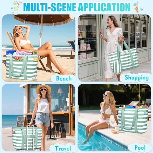 TEUEN Extra Large Beach Bags for Women Waterproof Sandproof Beach Tote Bag by TEUEN - Used condition - Image 7