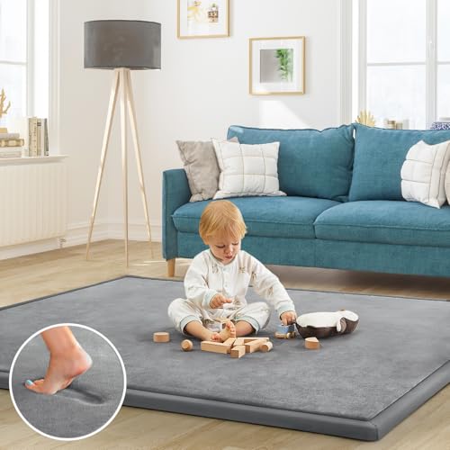 ILPEOD Baby Play Mat for Floor Tummy Time Mat Nursery Rug Muscle Mat Area Rug Playroom Rug Tatami Mat 6'7