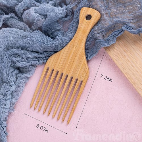 Peine de Bambú Afro para Cabello Rizado 2 Pack miniatura 2
